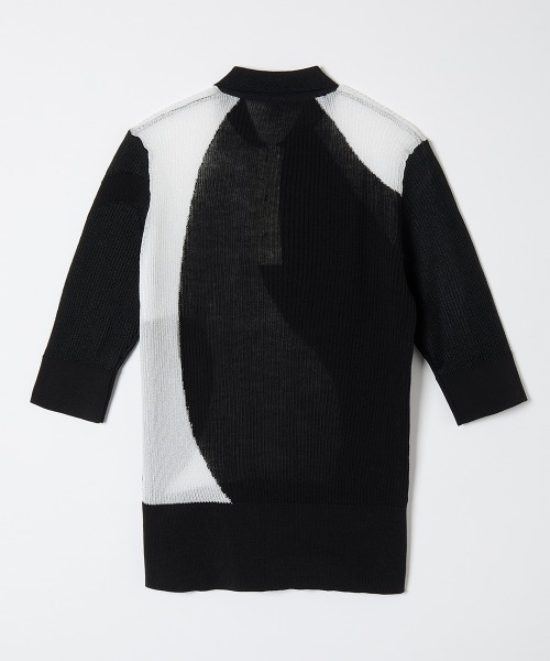 LEINWANDE　Blocking Intarsia Polo ニット LEINWANDE】Blocking Intarsia Polo – ONENESS ONLINE STORE