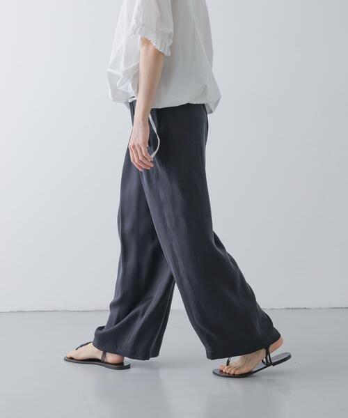 かぐれ（カグレ）の「キュプラ2タックイージーパンツ（その他パンツ・レディース・ブラック/ネイビー・FREE）」の7枚目の写真