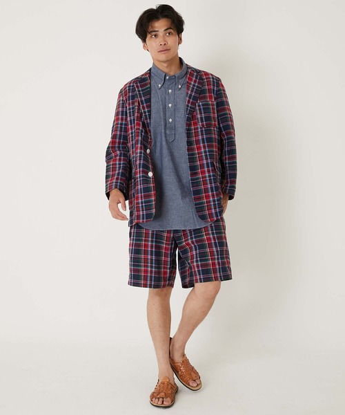 HOLLYWOOD RANCH MARKET(ハリウッドランチマーケット)の「【セットアップ】Brooks Brothers 別注 マドラスチェック ショートパンツ(その他パンツ・メンズ・レッド・S/M/L/XL)」の7枚目の写真