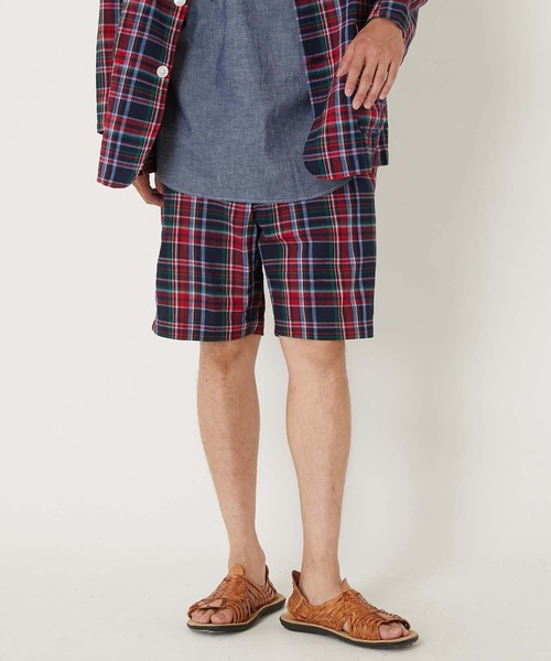 HOLLYWOOD RANCH MARKET(ハリウッドランチマーケット)の「【セットアップ】Brooks Brothers 別注 マドラスチェック ショートパンツ(その他パンツ・メンズ・レッド・S/M/L/XL)」の8枚目の写真