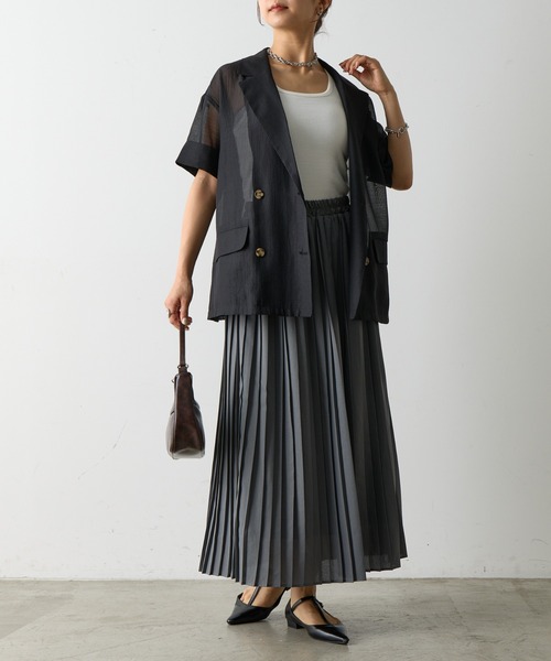 COLONY 2139（コロニートゥーワンスリーナイン）の「シアープリーツスカート（スカート・レディース・ホワイト/ブラック/チャコールグレー・FREE）」の20枚目の写真