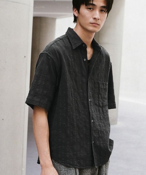 GAUZE MESH CHECK H/S SHIRT（シャツ/ブラウス）｜WYM LIDNM