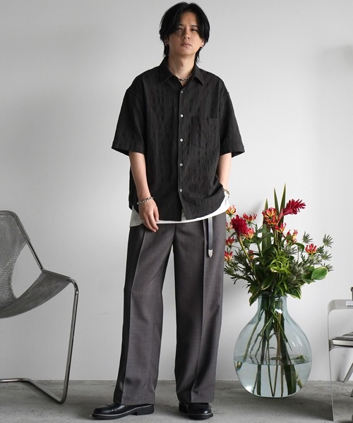 トップス WYM GAUZE MESH CHECK H/S SHIRT GAUZE MESH CHECK H/S SHIRT（シャツ/ブラウス）｜WYM LIDNM
