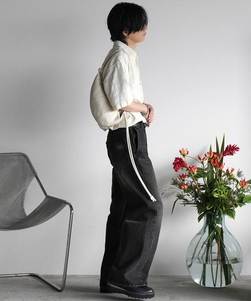 WYM LIDNM GAUZE MESH CHECK H/S SHIRTSサイズ GAUZE MESH CHECK H/S SHIRT（シャツ/ブラウス）｜WYM LIDNM