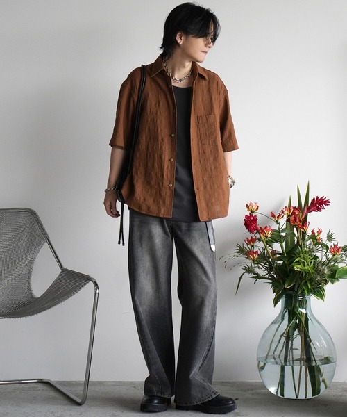 GAUZE MESH CHECK H/S SHIRT（シャツ/ブラウス）｜WYM LIDNM