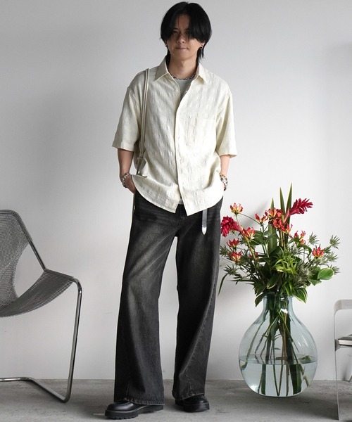 GAUZE MESH CHECK H/S SHIRT Sサイズ GAUZE MESH CHECK H/S SHIRT（シャツ/ブラウス）｜WYM LIDNM