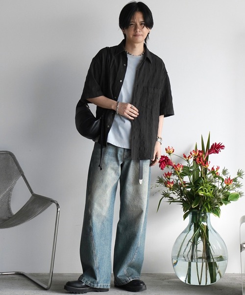 GAUZE MESH CHECK H/S SHIRT（シャツ/ブラウス）｜WYM LIDNM