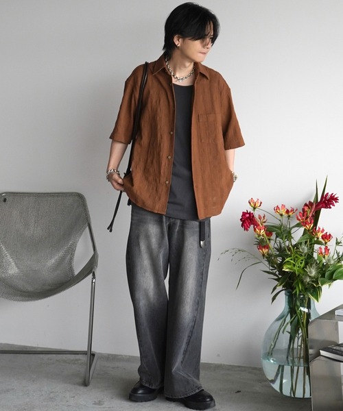 トップス WYM GAUZE MESH CHECK H/S SHIRT GAUZE MESH CHECK H/S SHIRT（シャツ/ブラウス）｜WYM LIDNM
