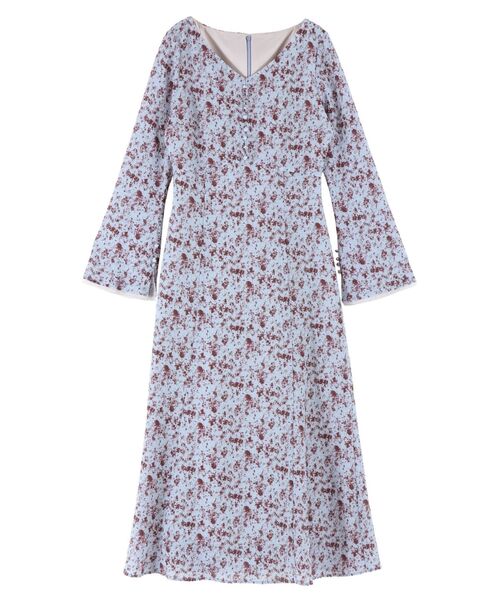 LAGUNAMOON（ラグナムーン）の「ヴィンテージフラワーフレアスリーブワンピース（ワンピース・レディース・ブラック/ブルー・SMALL/MEDIUM）」の7枚目の写真