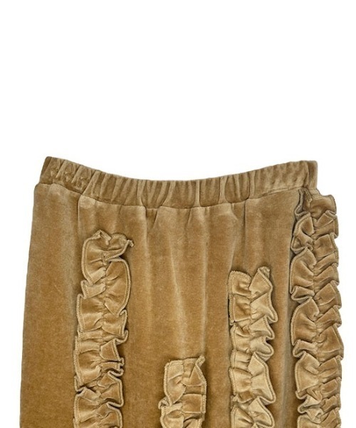 HONEY MI HONEY(ハニーミーハニー)の「velour frill skirt(スカート・レディース・ブラウン/ブラック/ベージュ・FREE)」の22枚目の写真