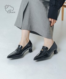 EVOL | 【晴雨兼用・ふかふか】4cmポインテッドコインローファー IZ5801(レインシューズ)