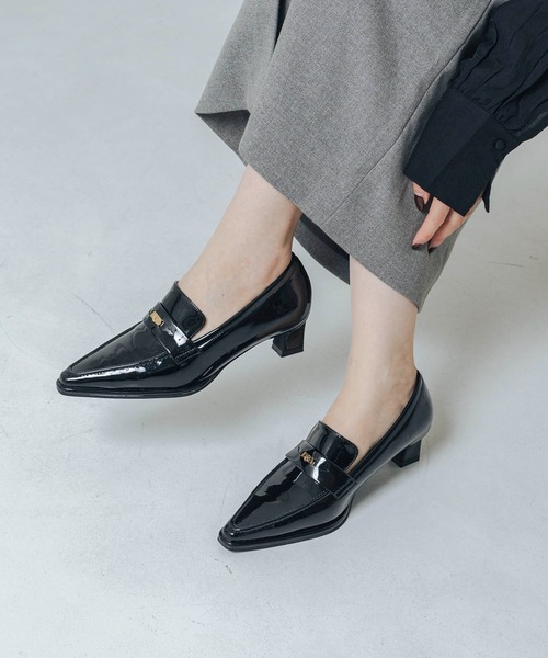 EVOL(イーボル)の「【晴雨兼用・ふかふか】4cmポインテッドコインローファー IZ5801(レインシューズ・レディース・ブラウン/ブラック・22.0cm/22.5cm/23.5cm/24.5cm/23.0cm/24.0cm/25.0cm)」の7枚目の写真