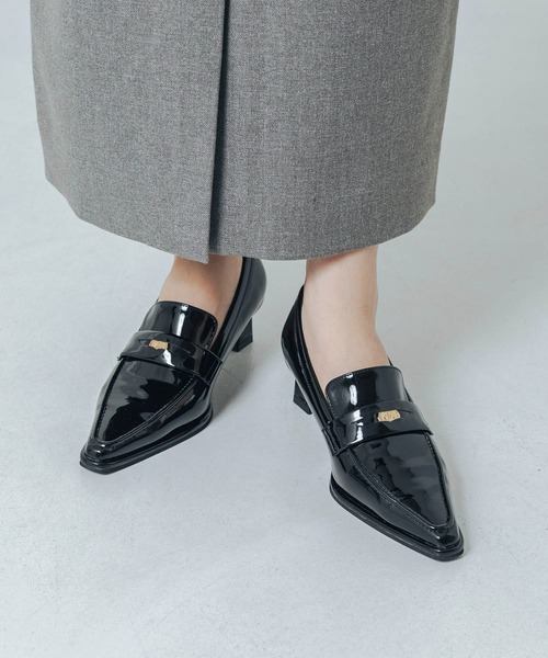 EVOL(イーボル)の「【晴雨兼用・ふかふか】4cmポインテッドコインローファー IZ5801(レインシューズ・レディース・ブラウン/ブラック・22.0cm/22.5cm/23.5cm/24.5cm/23.0cm/24.0cm/25.0cm)」の8枚目の写真