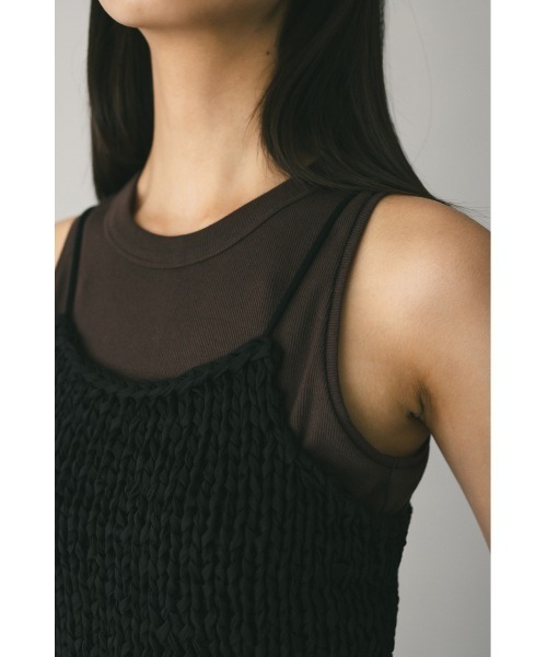 STYLEMIXER（スタイルミキサー）の「ハンドメイドニットビスチェ（キャミソール・レディース・ブラック/サックスブルー/ベージュ・FREE）」の12枚目の写真