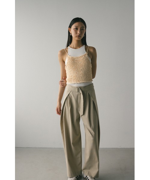 STYLEMIXER（スタイルミキサー）の「ハンドメイドニットビスチェ（キャミソール・レディース・ブラック/サックスブルー/ベージュ・FREE）」の17枚目の写真