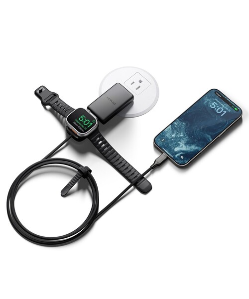 bpr BEAMS（ビーピーアール ビームス ）の「NOMAD / Universal Cable for Apple Watch 1.5m（スマホグッズ・レディース・ブラック・ONE SIZE）」の5枚目の写真