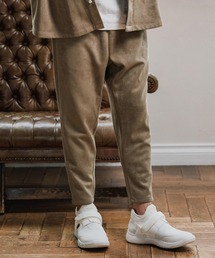 mp13907-Suede Ponte Knit Tapered Pants ポンチスエードパンツ