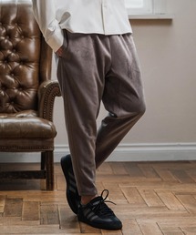 mp13907-Suede Ponte Knit Tapered Pants ポンチスエードパンツ