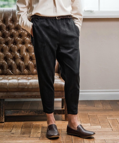 Magine(マージン)の「mp13907-Suede Ponte Knit Tapered Pants ポンチスエードパンツ(その他パンツ・メンズ・ベージュ/チャコール/ブラック・48/46/44)」の2枚目の写真