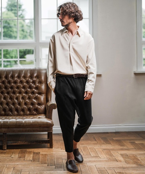 Magine(マージン)の「mp13907-Suede Ponte Knit Tapered Pants ポンチスエードパンツ(その他パンツ・メンズ・ベージュ/チャコール/ブラック・48/46/44)」の15枚目の写真