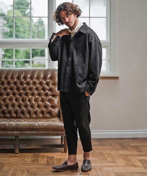 Magine(マージン)の「mp13907-Suede Ponte Knit Tapered Pants ポンチスエードパンツ(その他パンツ・メンズ・ベージュ/チャコール/ブラック・48/46/44)」の12枚目の写真