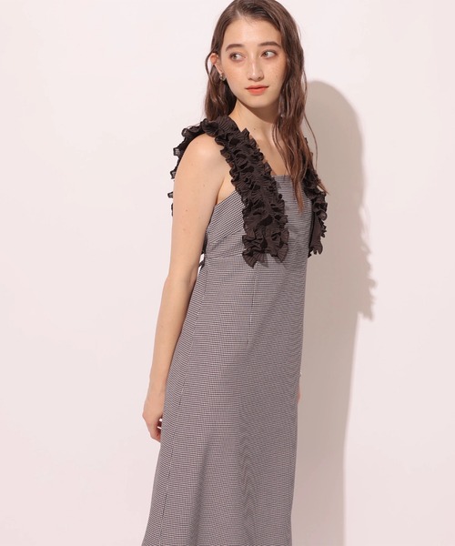 Rirandture ショルダーフリルIラインワンピース M Rirandture（リランドチュール）の「ショルダーフリルIライン