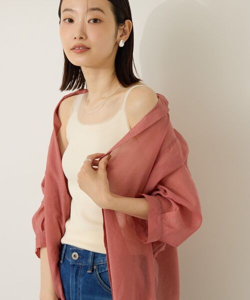 AMERICAN HOLIC（アメリカンホリック）の「チュールキャミタンクトップ（キャミソール・レディース・ブルー系その他6/アイボリー/チャコールグレー/ブラウン・M/L）」の10枚目の写真