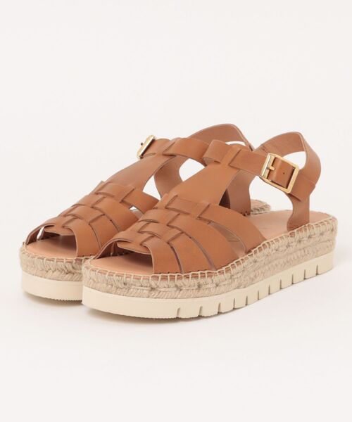 kanna（カンナ）の「KANNA カンナ グルカデザインプラットフォームサンダル（サンダル・レディース・キャメル/ブラック・39/37）」の2枚目の写真