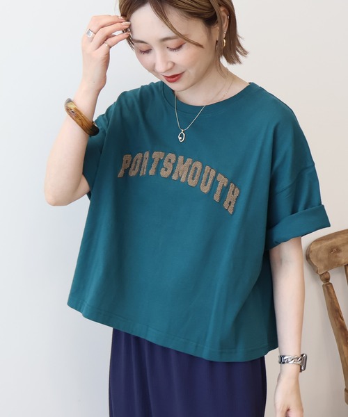 AMERICAN HOLIC（アメリカンホリック）の「アソートサガラ刺繍Tシャツ（Tシャツ/カットソー・レディース・オフホワイト/ブラック/グリーン/ホワイト系その他/マスタード/ネイビー・M/L）」の5枚目の写真