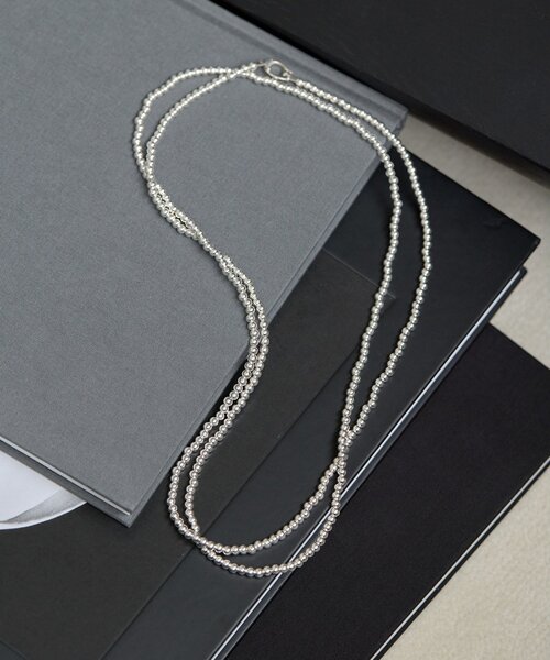 Whim Gazette(ウィムガゼット)の「【Hoaw.】シルバービース ロングネックレス(ネックレス・レディース・シルバー系その他4・FREE)」の1枚目の写真