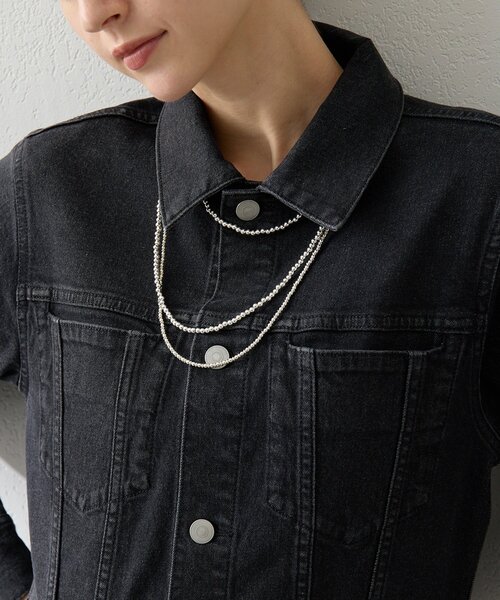 Whim Gazette(ウィムガゼット)の「【Hoaw.】シルバービース ロングネックレス(ネックレス・レディース・シルバー系その他4・FREE)」の2枚目の写真