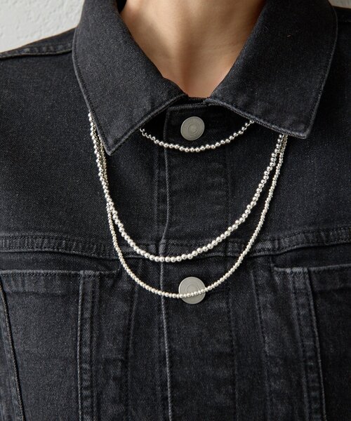 Whim Gazette(ウィムガゼット)の「【Hoaw.】シルバービース ロングネックレス(ネックレス・レディース・シルバー系その他4・FREE)」の3枚目の写真