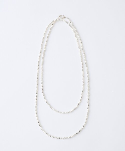 Whim Gazette(ウィムガゼット)の「【Hoaw.】シルバービース ロングネックレス(ネックレス・レディース・シルバー系その他4・FREE)」の5枚目の写真