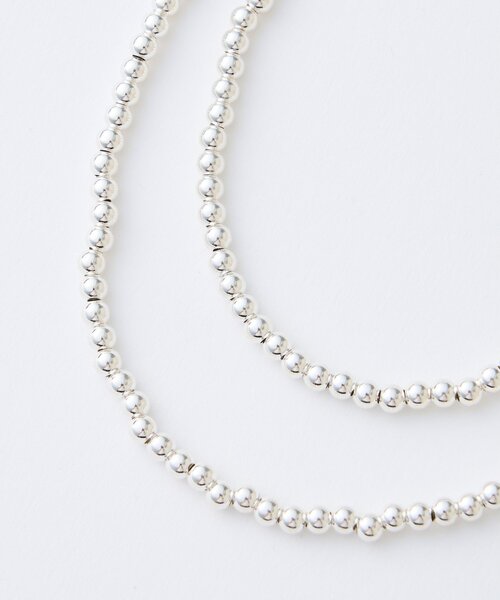 Whim Gazette(ウィムガゼット)の「【Hoaw.】シルバービース ロングネックレス(ネックレス・レディース・シルバー系その他4・FREE)」の6枚目の写真