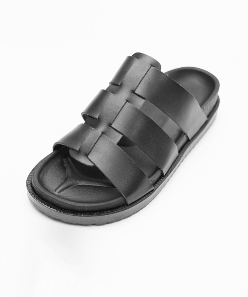 MinoriTY（マイノリティ）の「【MinoriTY】軽量素材厚底PUレザーサンダル メンズ ウィメンズ ユニセックス（サンダル・メンズ・ブラック・26/27/28）」の6枚目の写真