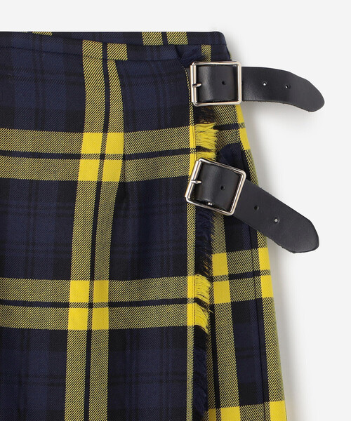 O'NEIL OF DUBLIN | ウーステッドウール ロングキルトスカート WOMEN