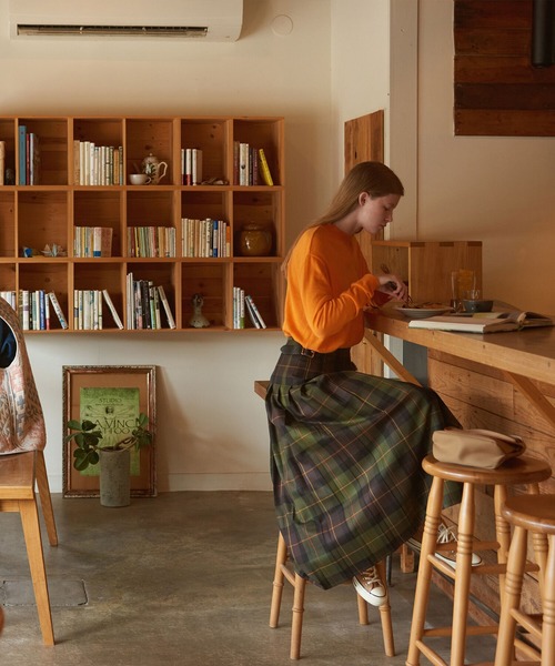 O'NEIL OF DUBLIN | ウーステッドウール ロングキルトスカート WOMEN