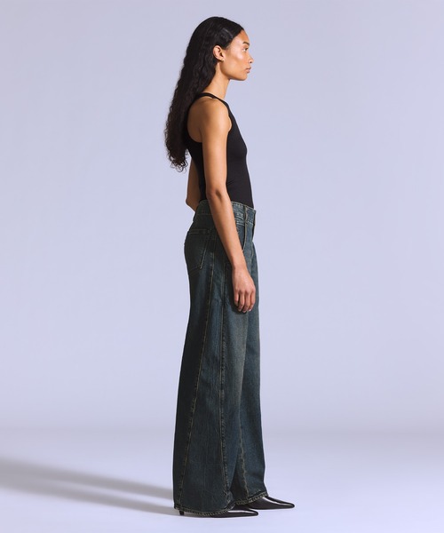 Levi's（リーバイス）の「Levi's/リーバイス BLUETAB(TM) MOTO ジーンズ ダークインディゴ（デニムパンツ・レディース・ブラック・23inch/24inch/25inch/26inch/27inch/28inch）」の3枚目の写真