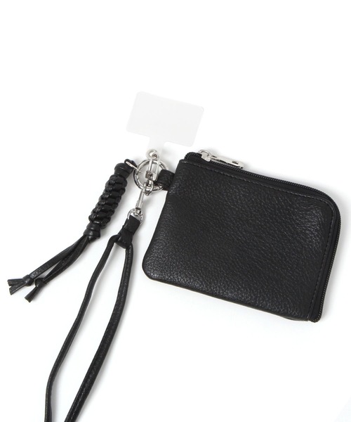 フェイクレザーポーチ付きマルチスマホショルダーストラップ / 583271