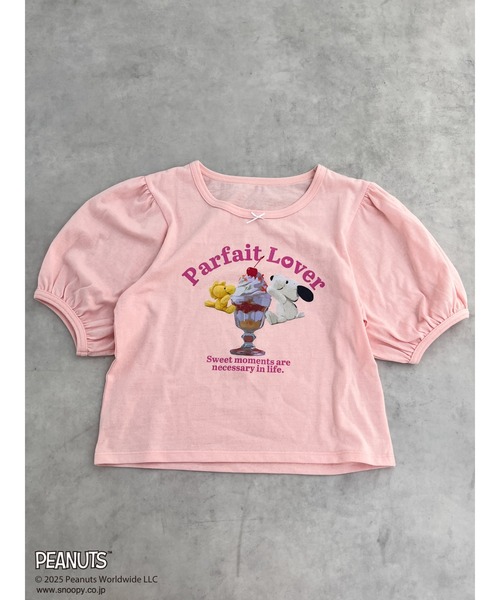 SNOOPY（スヌーピー）の「【PEANUTS】Parfait Lover TEE（Tシャツ/カットソー・レディース・ブラック/ピンク/オフホワイト・FREE）」の3枚目の写真