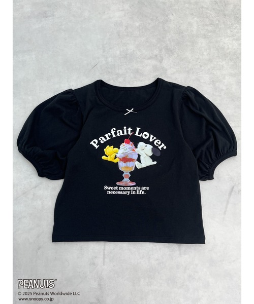 SNOOPY（スヌーピー）の「【PEANUTS】Parfait Lover TEE（Tシャツ/カットソー・レディース・ブラック/ピンク/オフホワイト・FREE）」の5枚目の写真