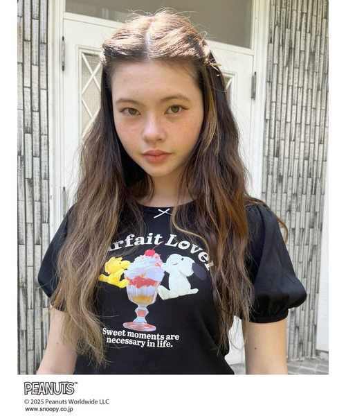 SNOOPY（スヌーピー）の「【PEANUTS】Parfait Lover TEE（Tシャツ/カットソー・レディース・ブラック/ピンク/オフホワイト・FREE）」の15枚目の写真