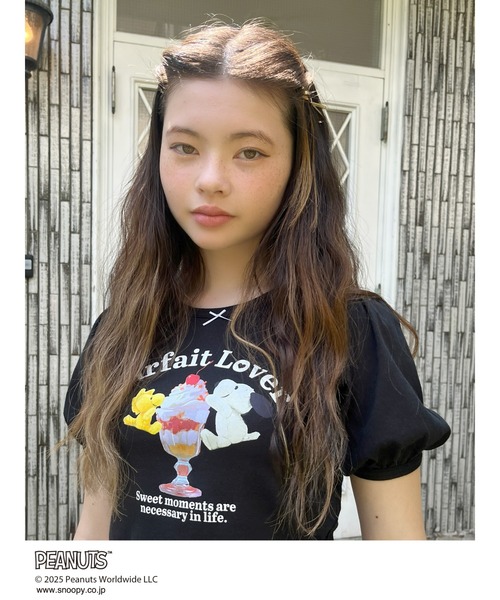 SNOOPY（スヌーピー）の「【PEANUTS】Parfait Lover TEE（Tシャツ/カットソー・レディース・ブラック/ピンク/オフホワイト・FREE）」の16枚目の写真