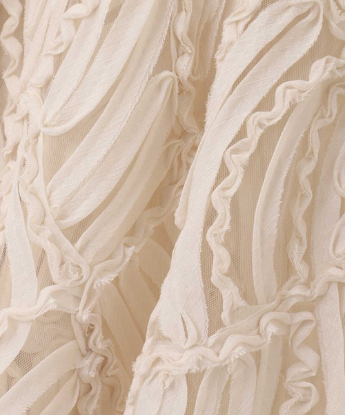 Droite lautreamont（ドロワットロートレアモン）の「チュールコード刺繍ビスチェ≪洗濯機で洗える≫（シャツ/ブラウス・レディース・ベージュ/オフホワイト/ブラック・M）」の11枚目の写真