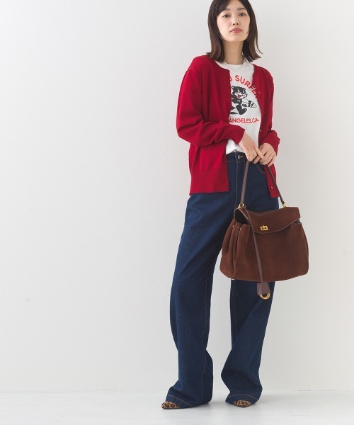 OMNES（オムネス）の「コットンロゴプリントオーバーサイズTシャツ ベアLA（Tシャツ/カットソー・レディース・ブラック/オフホワイト・MEDIUM/LARGE）」の7枚目の写真