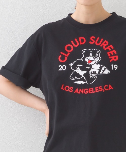 OMNES（オムネス）の「コットンロゴプリントオーバーサイズTシャツ ベアLA（Tシャツ/カットソー・レディース・ブラック/オフホワイト・MEDIUM/LARGE）」の12枚目の写真