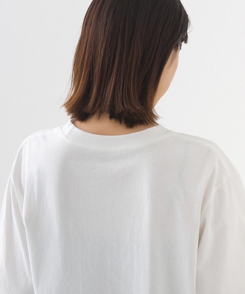 OMNES（オムネス）の「コットンロゴプリントオーバーサイズTシャツ ベアLA（Tシャツ/カットソー・レディース・ブラック/オフホワイト・MEDIUM/LARGE）」の15枚目の写真