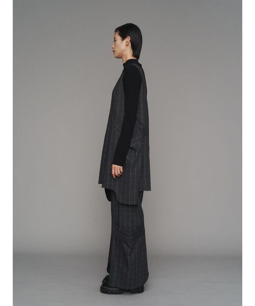 LINE CHECK INSERT DESIGN VEST / ラインチェックインサートデザイン