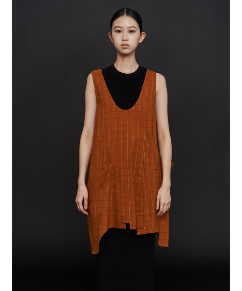 LINE CHECK INSERT DESIGN VEST / ラインチェックインサートデザイン