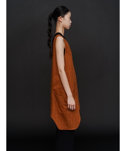 セール】LINE CHECK INSERT DESIGN VEST / ラインチェックインサート